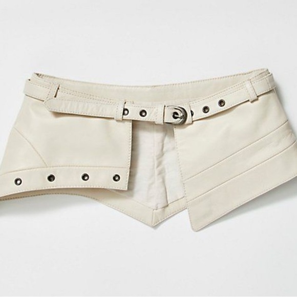 Free People Accessories - Free People Daytona Leather Skirt, NWT